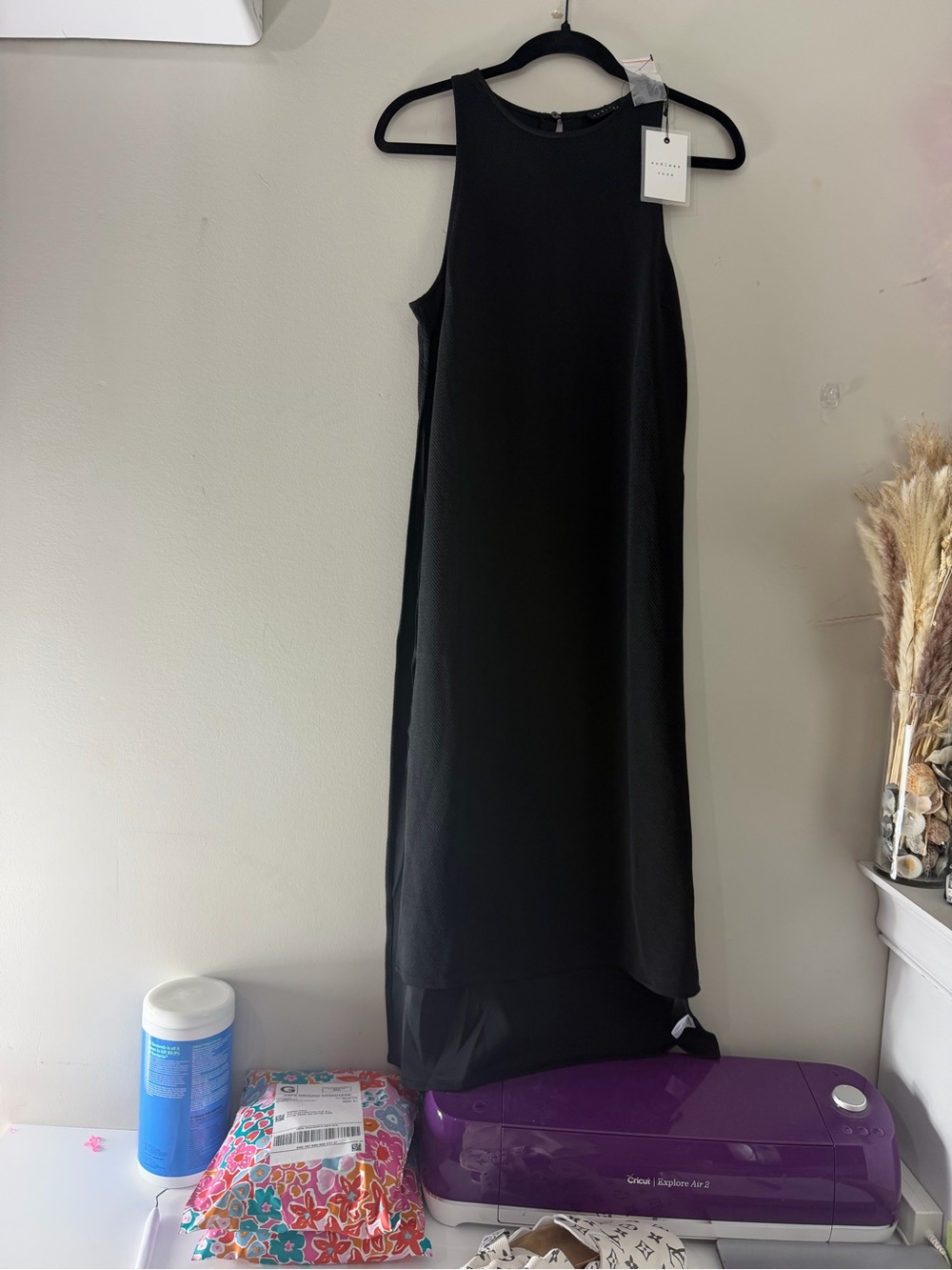 Endless Rose Black Sleeveless open side Maxi Dress
